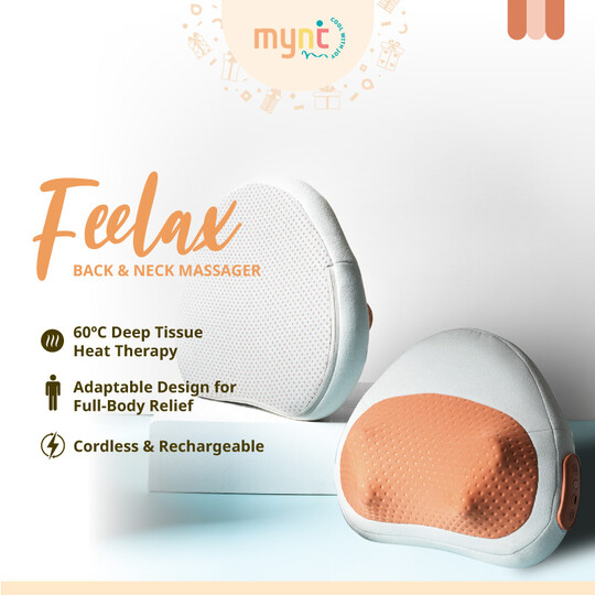 [MYNT] Feelax Neck & Back Pillow Massager Powered by Ogawa